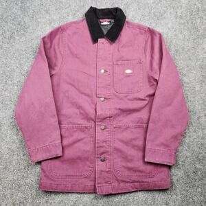 Dickies Jacket Size Small Purple Quilted Lined Duck Canvas Work Chore Barn Coat